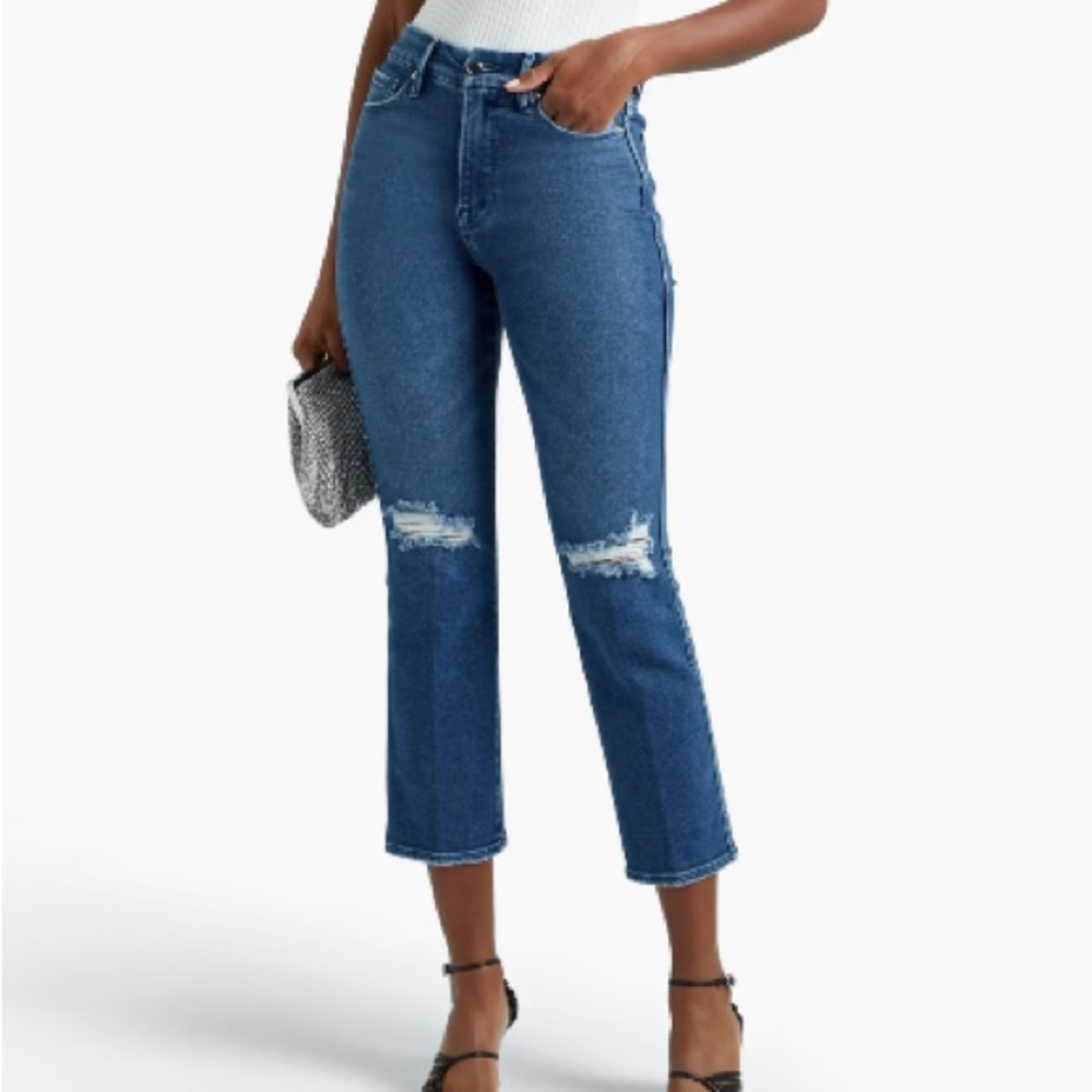 Good American jeans bootcut hood curve high waisted